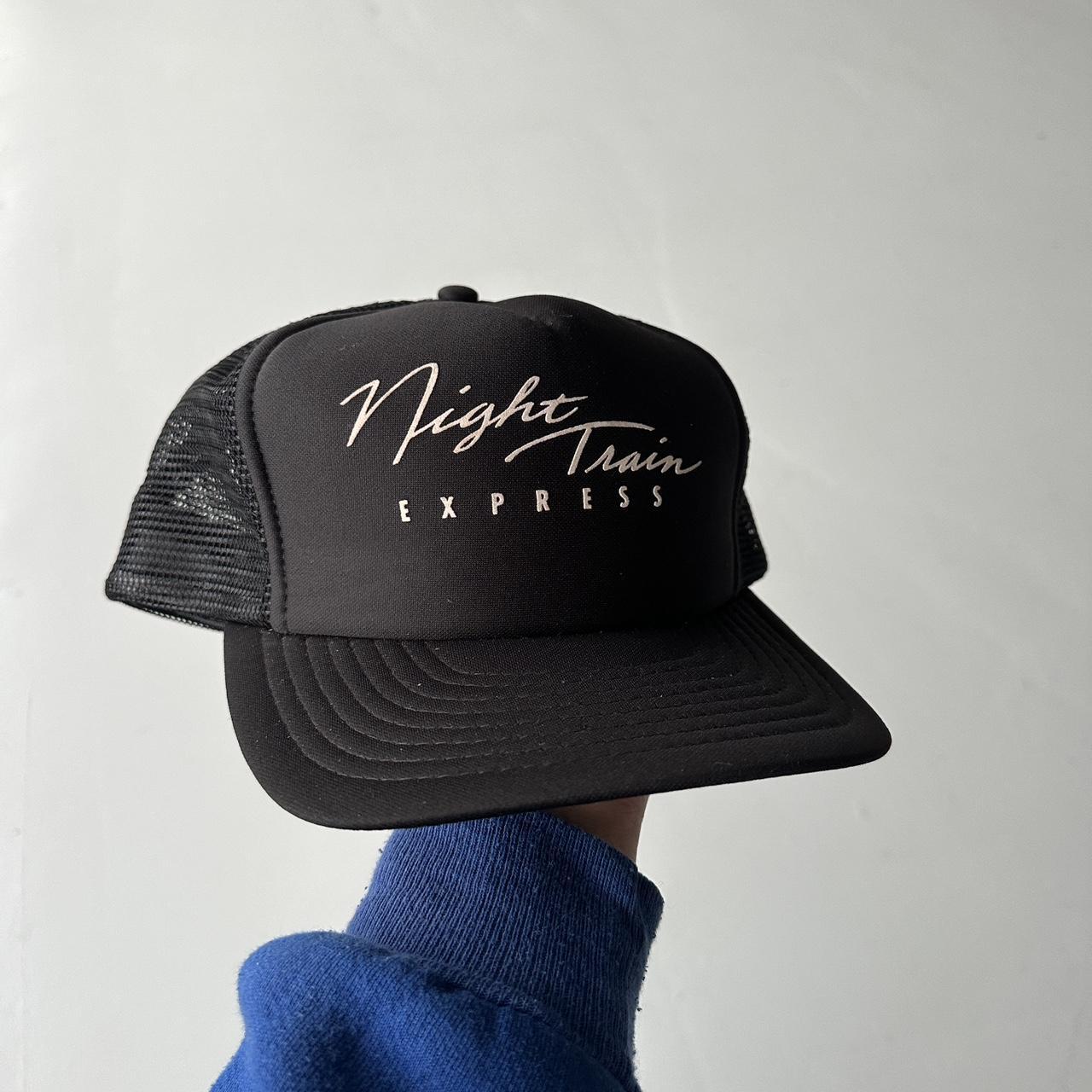 Black Night Train Express Vintage Foam and Mesh SnapBack Trucker Cap