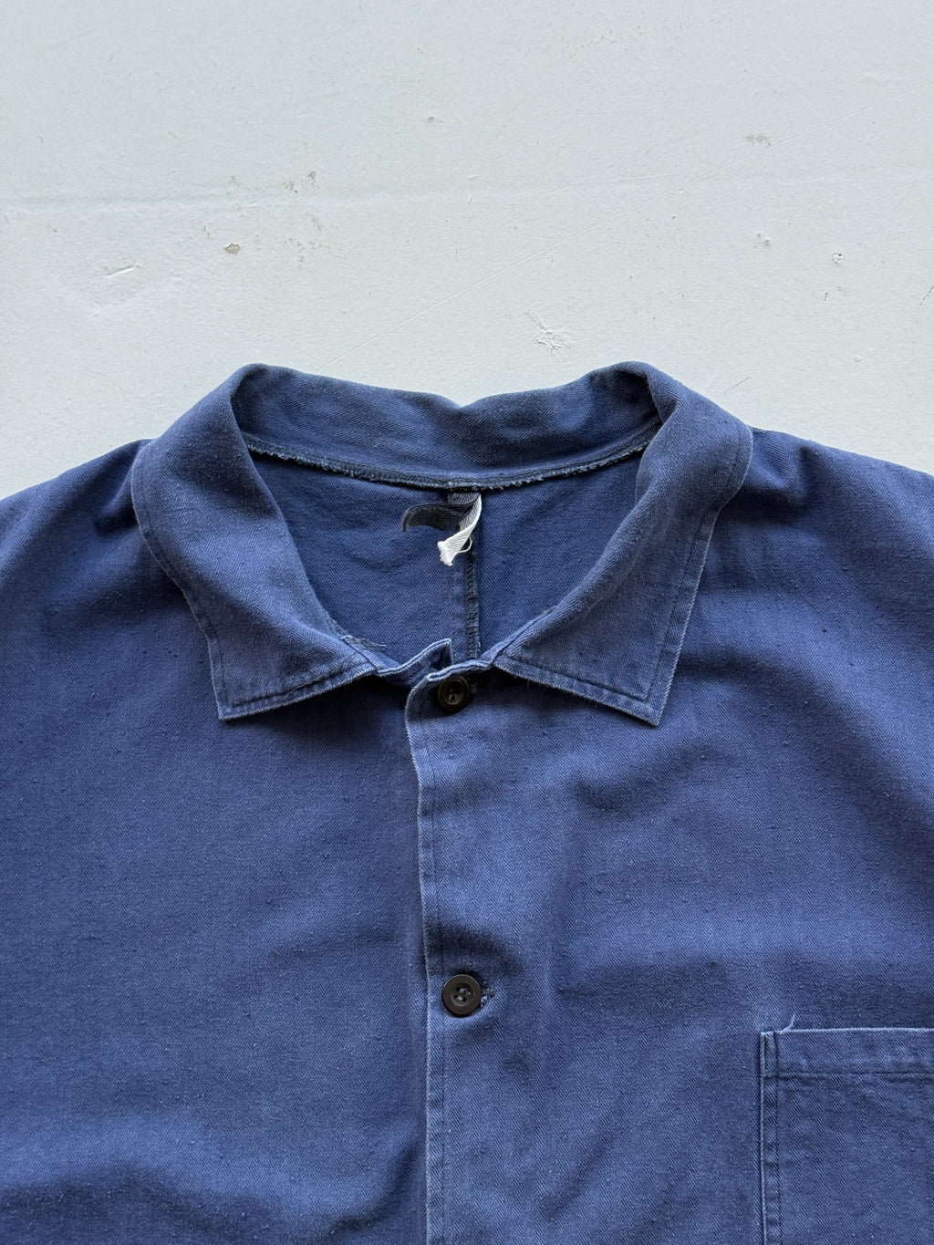 Herringbone Twill Navy French Workwear 80’s Vintage Chore Jacket CH027 - 2XL