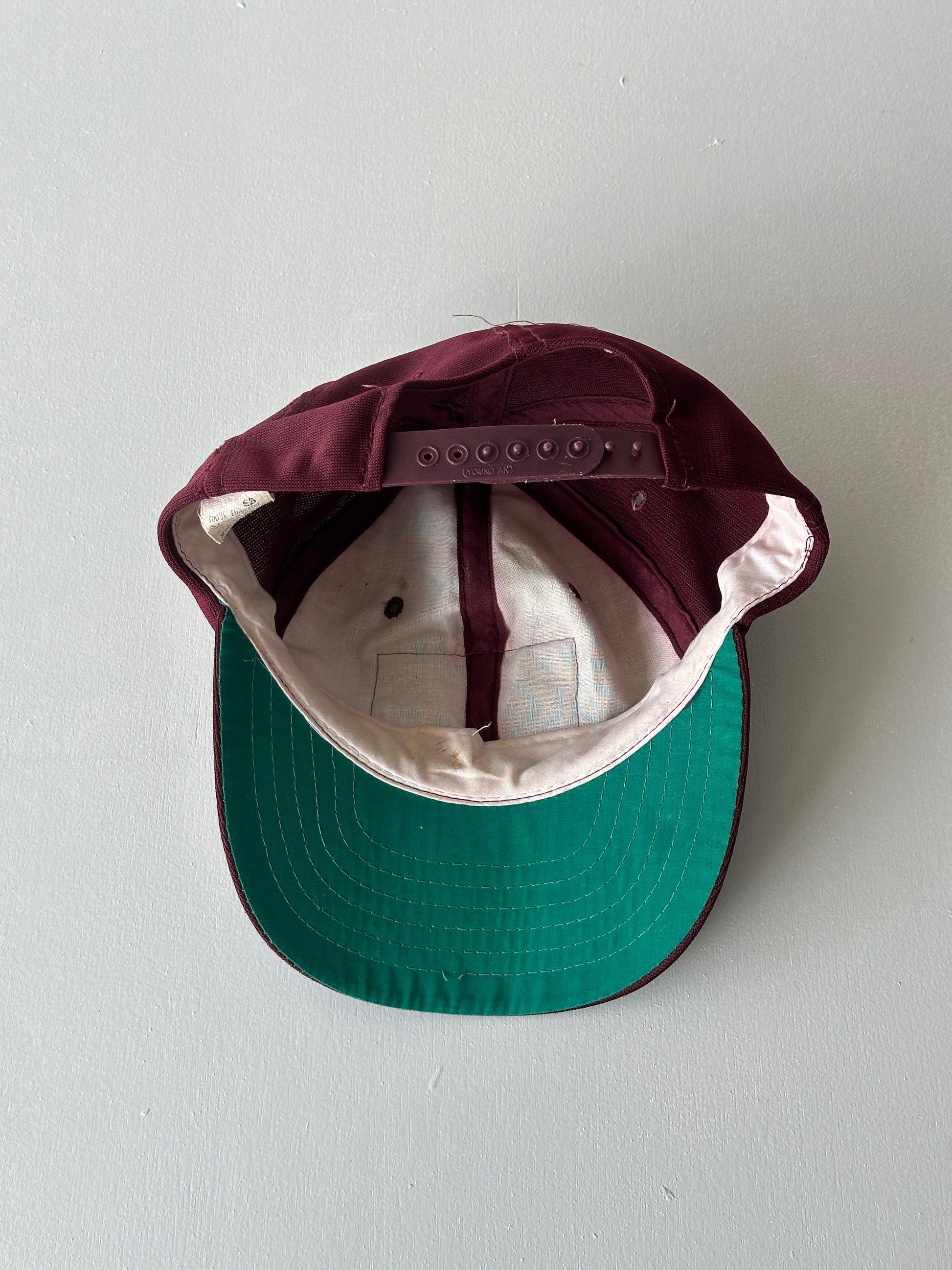 Burgundy Kauffman Engineering 90's Vintage SnapBack Trucker Cap