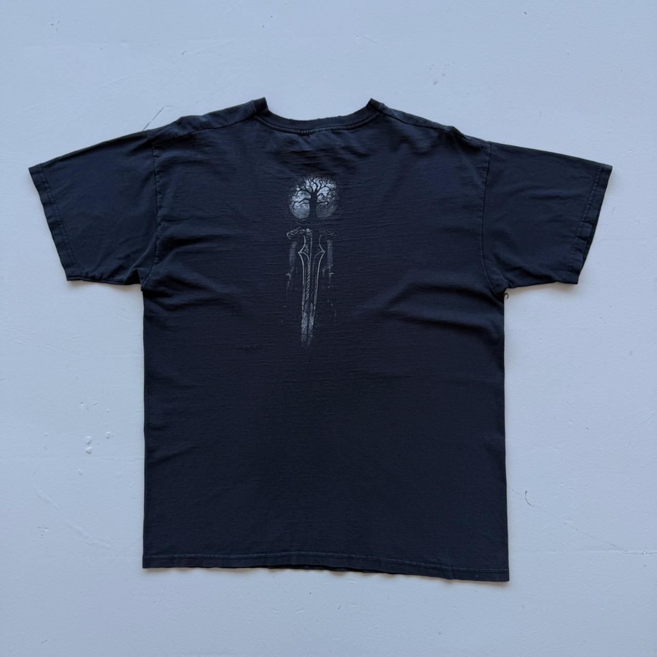 Black Gothic Reaper 90s Vintage Graphic T-Shirt - Large