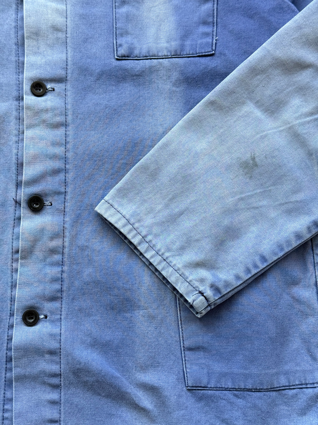 Blue French Chore Jacket 80's Vintage Workwear CH327 - Medium