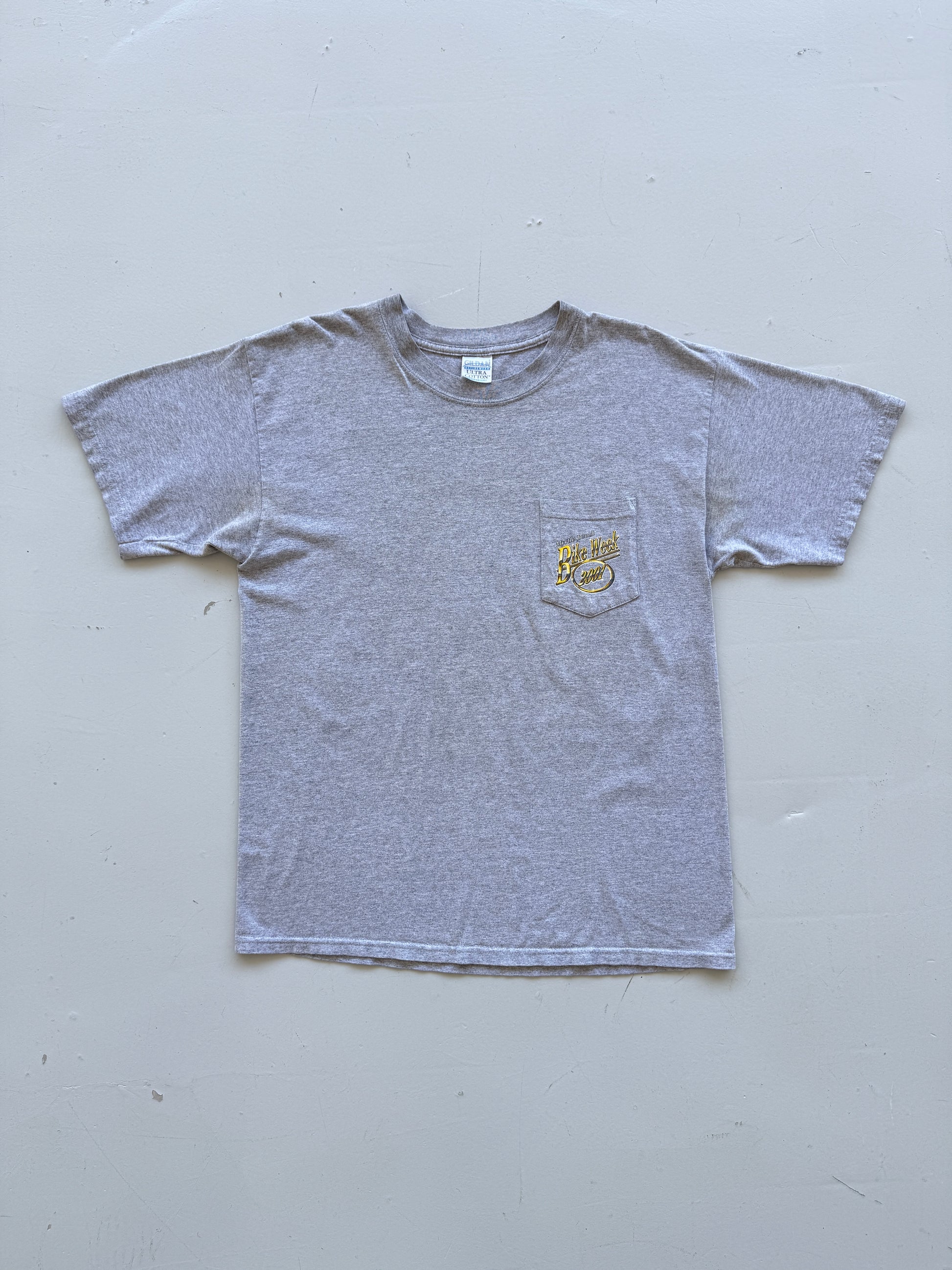 Grey Bike Week 00's Vintage Myrtle Beach Tourist T-Shirt - Large