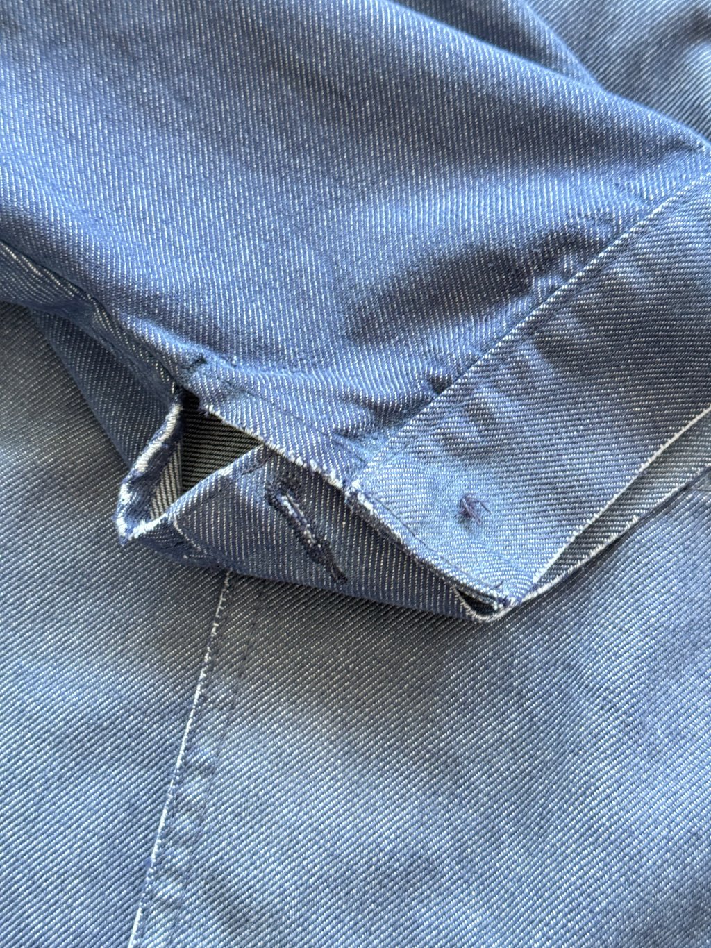 Faded Blue French Chore Jacket 80's Vintage Workwear CH324 - Boxy Medium