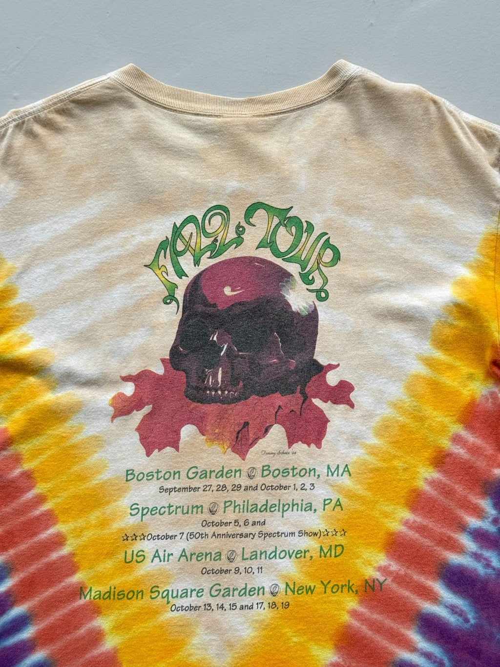 Grateful Dead Fall Tour 1994 Tie-Dye Vintage Graphic T-Shirt - Large