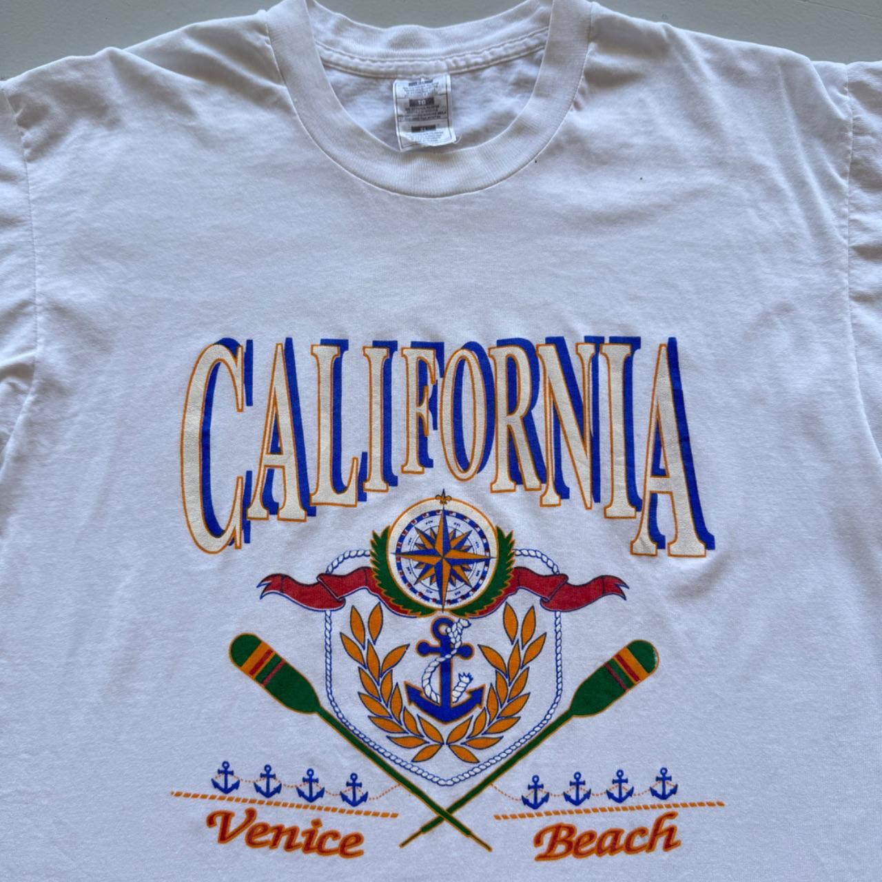 White Venice Beach California Vintage 90s T-shirt - XL