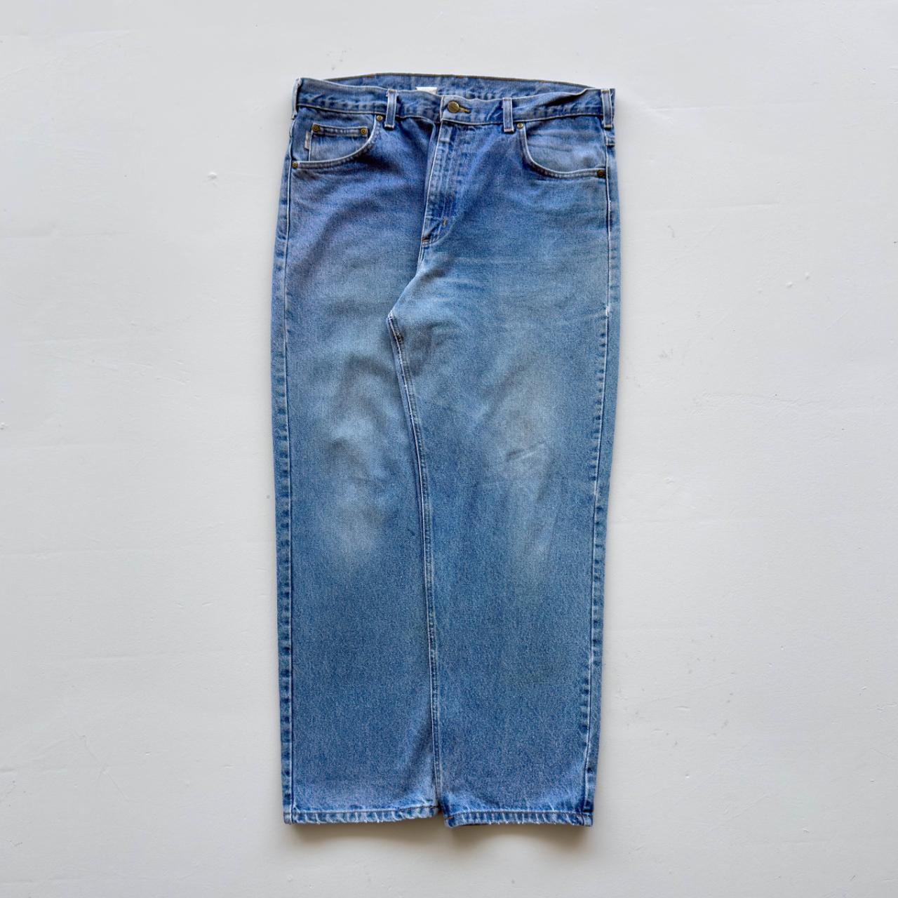 Blue Carhartt Denim 90's Vintage Jeans - 36” x 31”