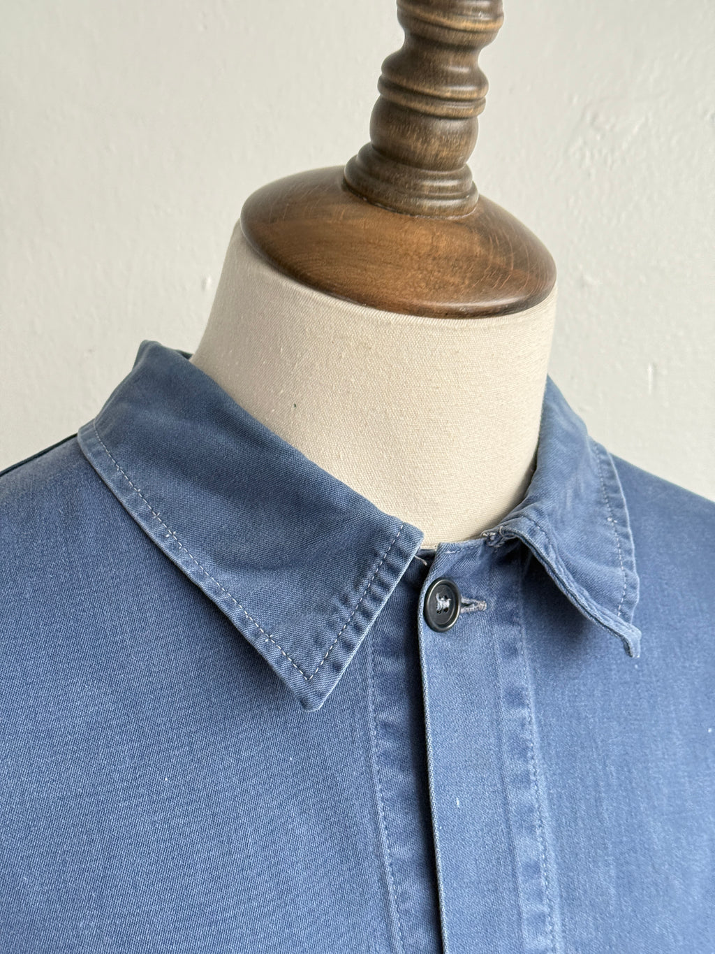 Blue French 1970's Vintage Workwear Chore Jacket CH547 - Large