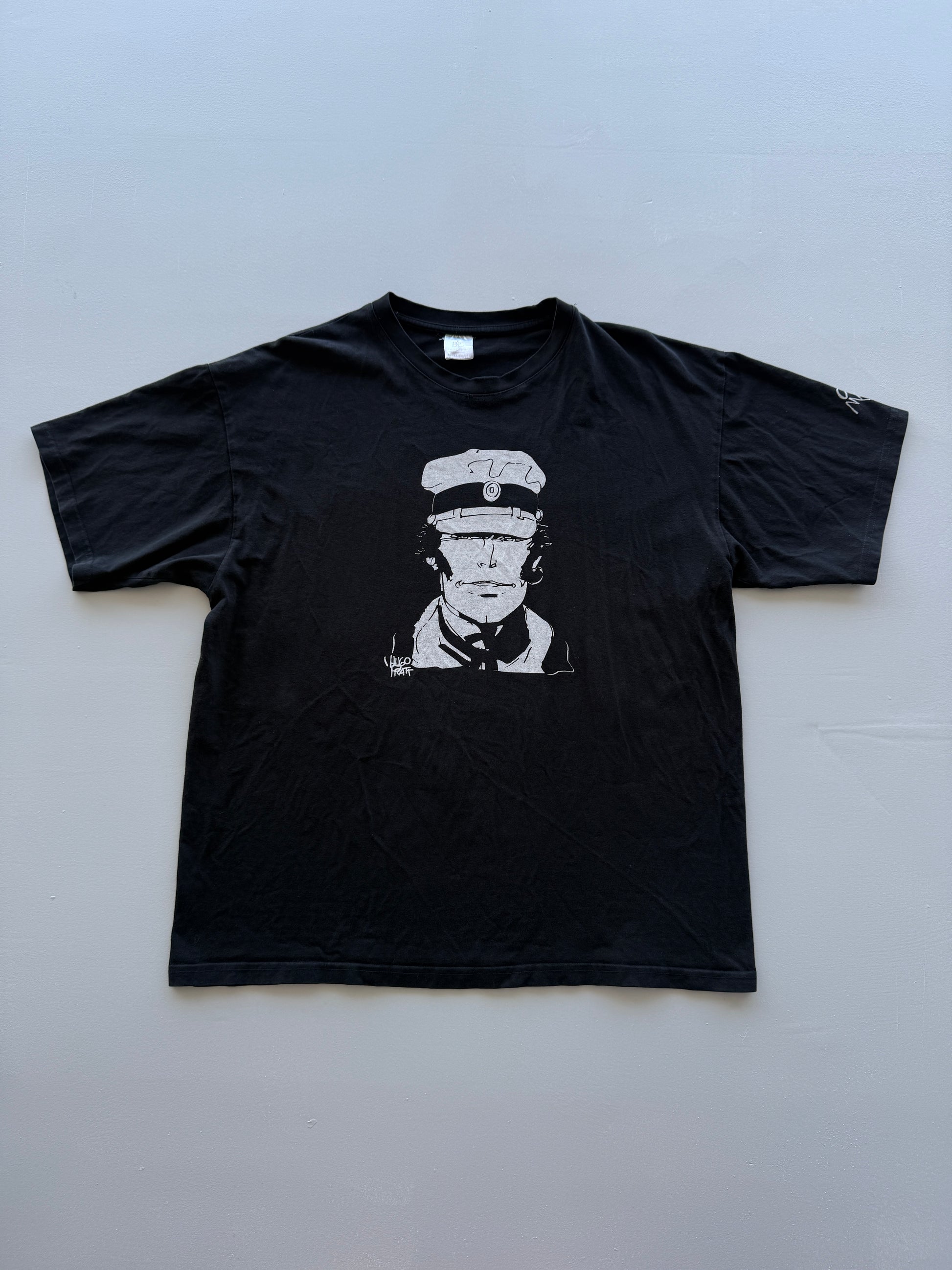 Black Corto Maltese Hugo Pratt Vintage Graphic T-Shirt - Large