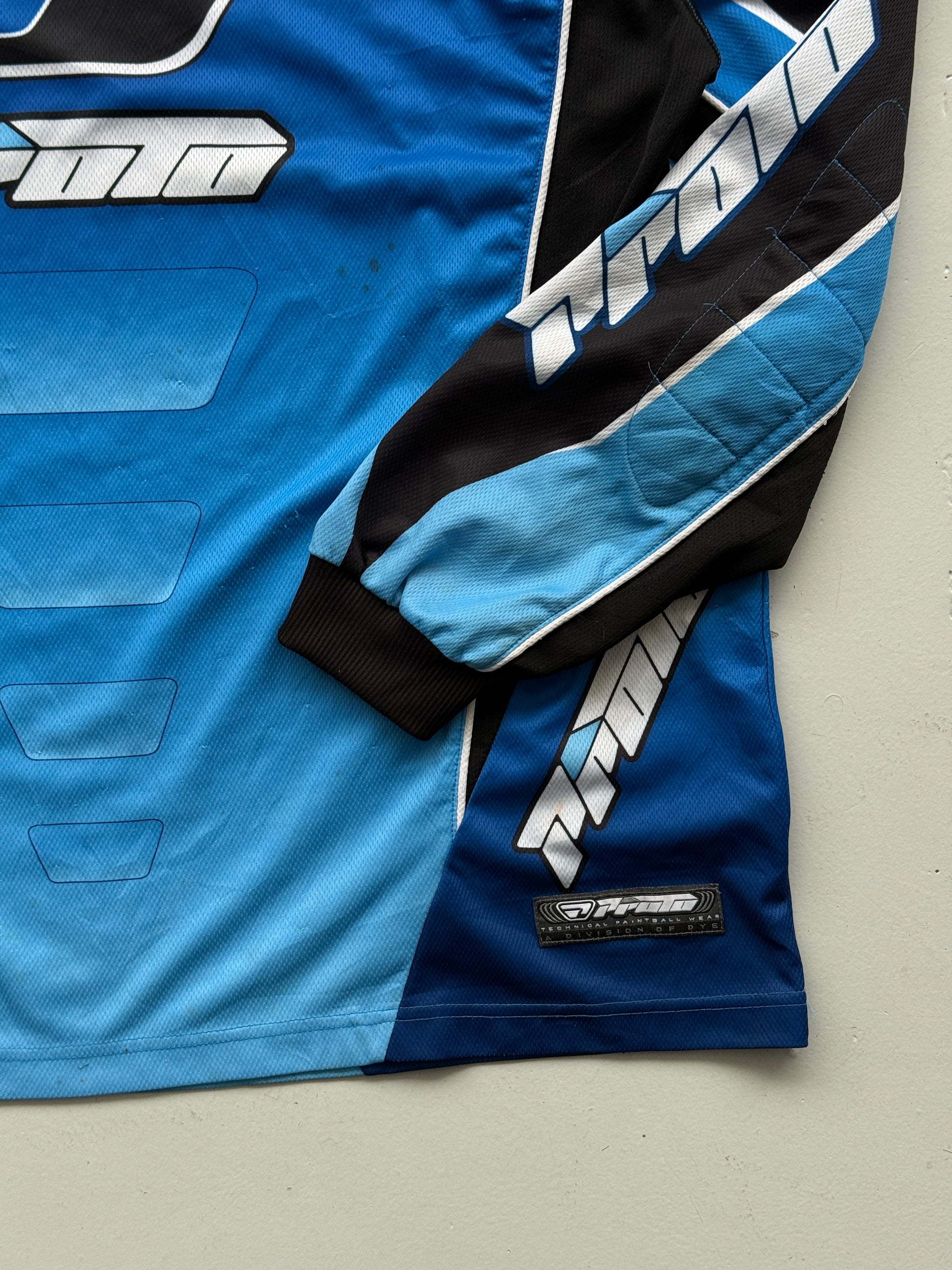 Proto Blue Vintage Paintball Jersey T-Shirt 90's - 2XL