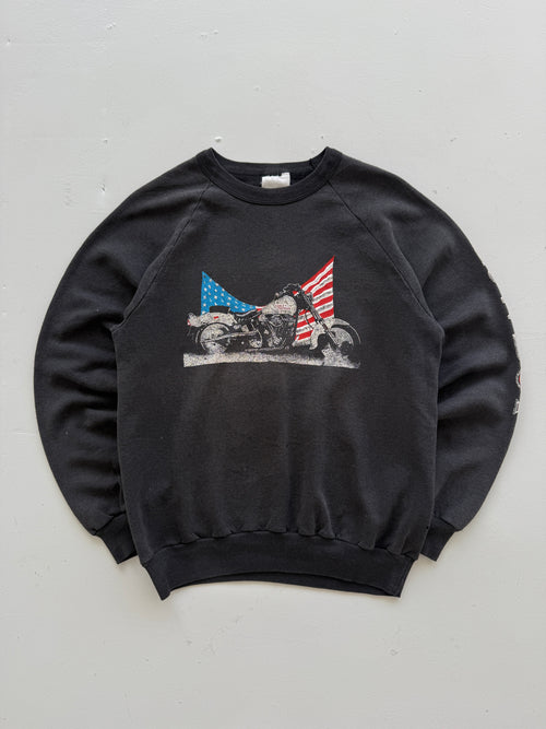 Harley Davidson Bob Paris France Lowboy 80's Vintage Sweatshirt - Small