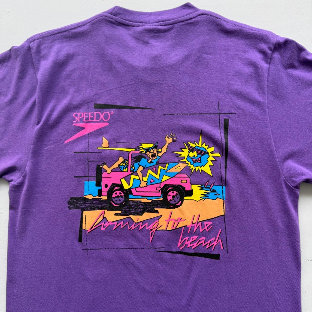 Purple Speedo 90s Deadstock Graphic T-Shirt - Medium