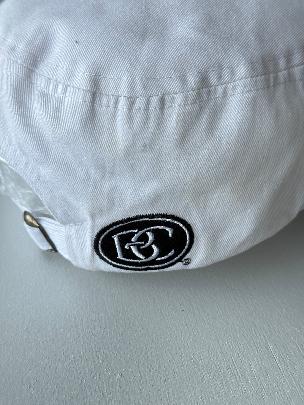 White Snowflake Y2K Cadet Cap Military Style 00's Grunge Aesthetic
