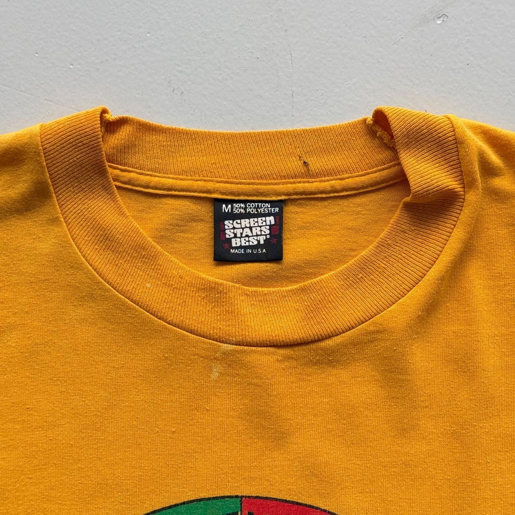 Yellow US Cup 90s Vintage Graphic Football T-Shirt - Small