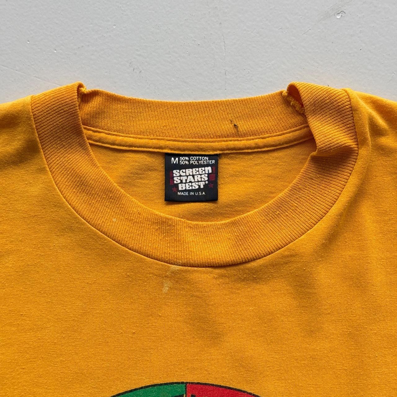 Yellow US Cup 90s Vintage Graphic Football T-Shirt - Small