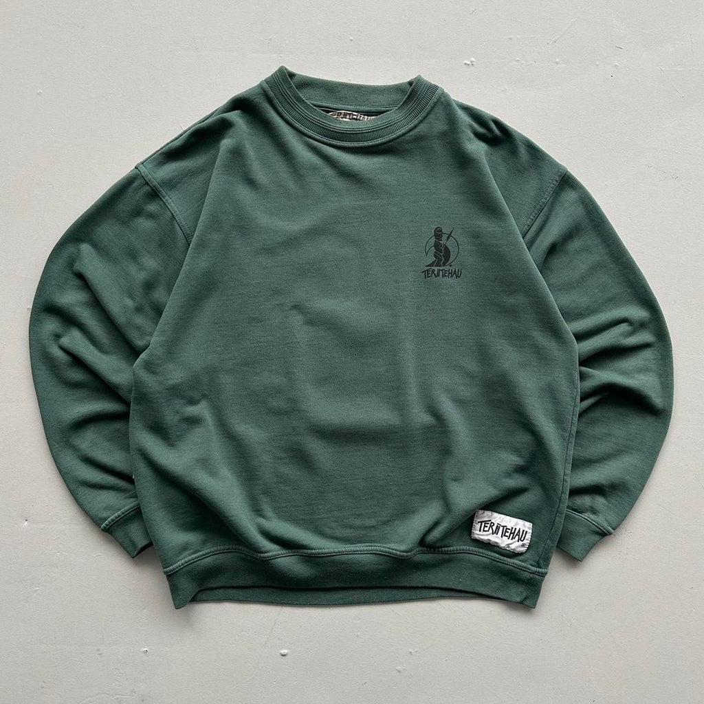 Green Tribal 90’s Vintage Graphic Sweatshirt - Large