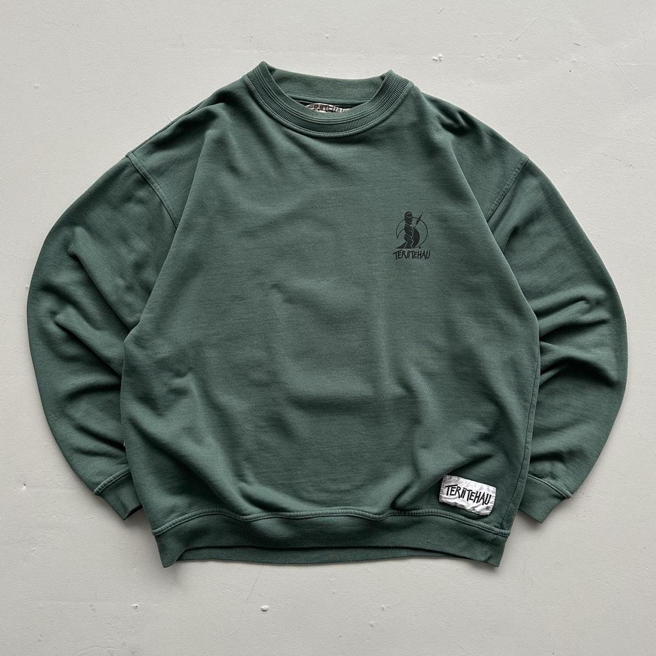 Green Tribal 90’s Vintage Graphic Sweatshirt - Large