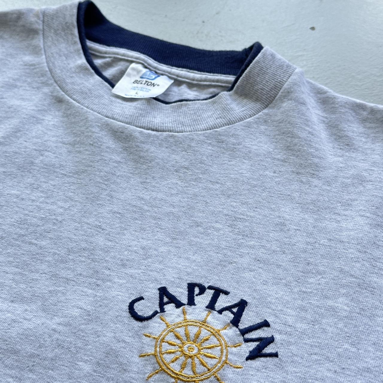 Grey Captain Vintage 90's T-shirt - XL