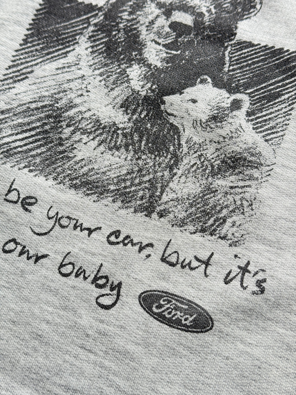 Grey Ford 90's Vintage Graphic Slogan Sweatshirt Jumper - Small