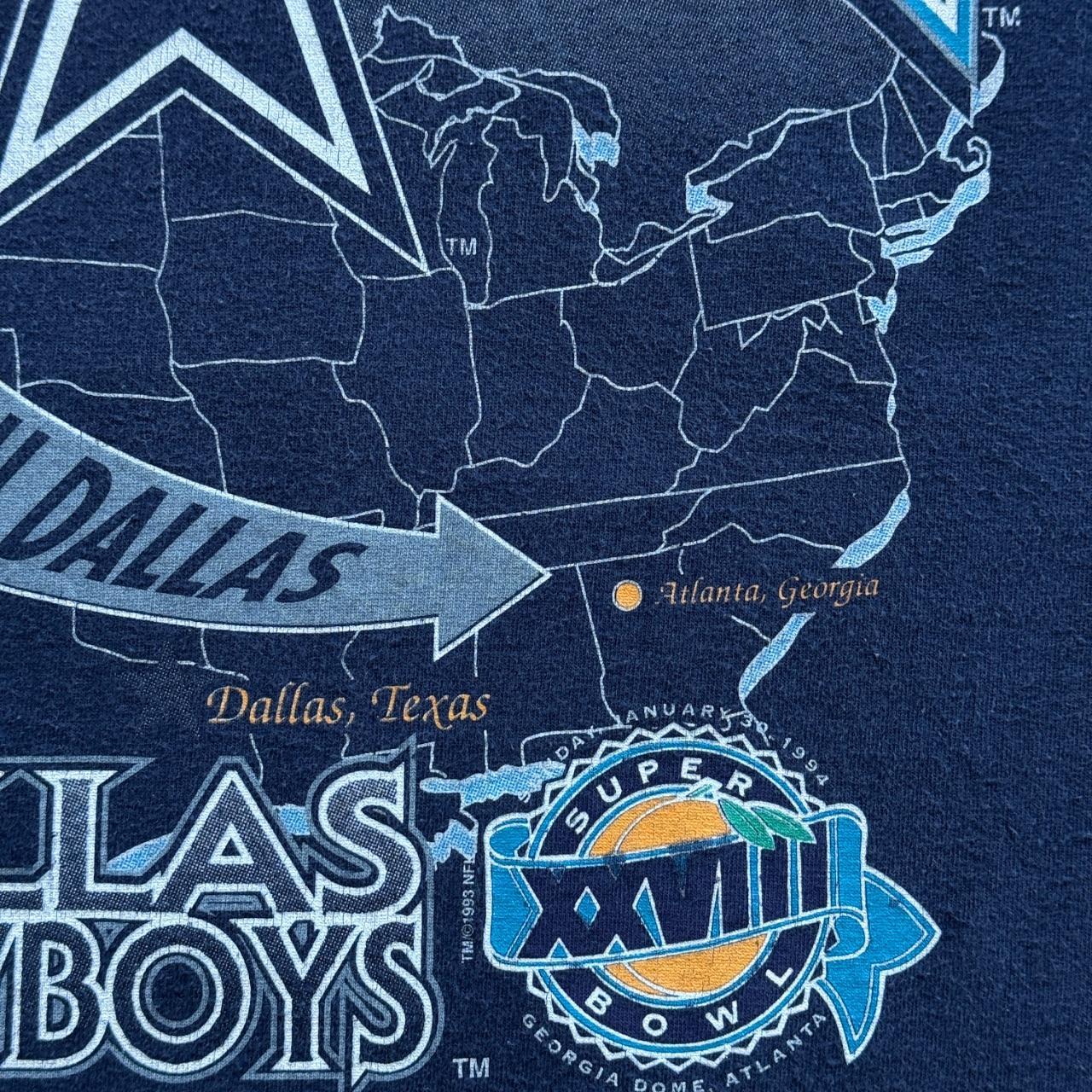 Navy Dallas Cowboys 90s Vintage Graphic T-Shirt - Medium
