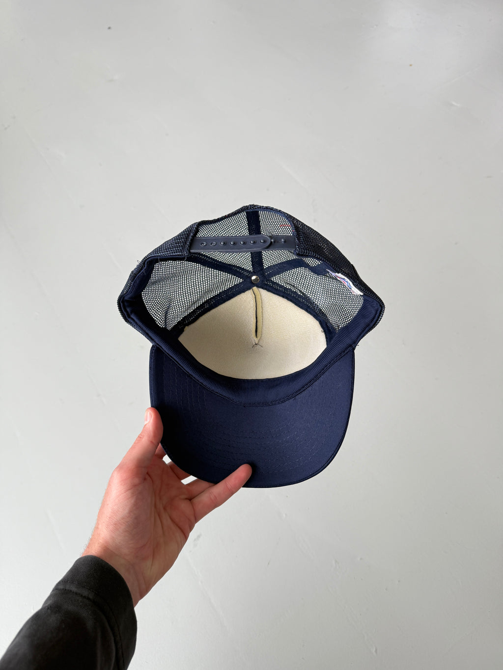 Navy Blue Massachusetts State Police Vintage Foam and Mesh SnapBack Trucker Cap