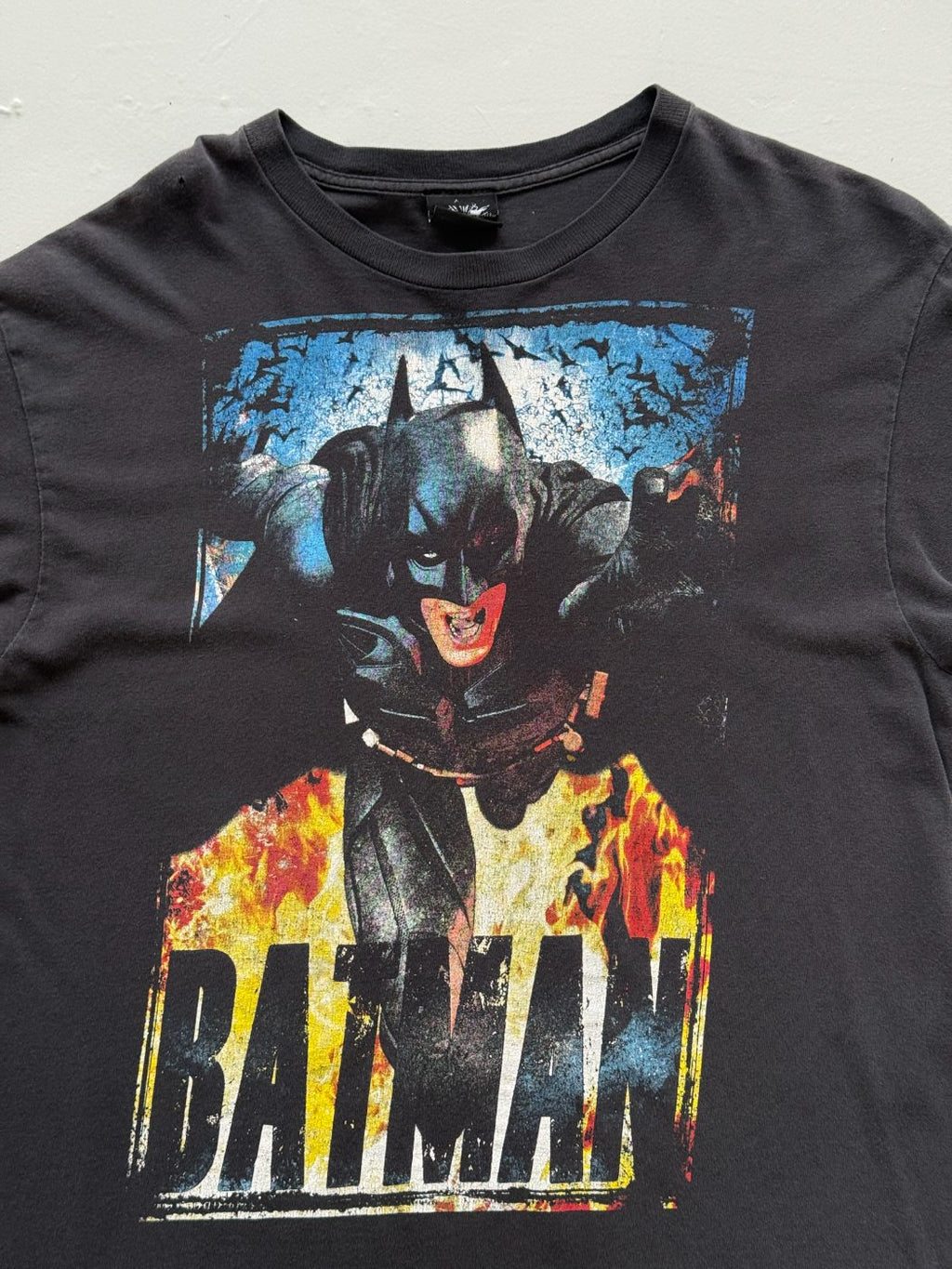 Batman The Dark Knight Rises Vintage Graphic Film T-Shirt - Large