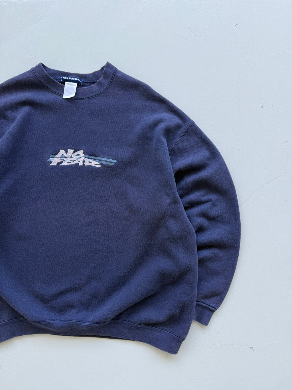 No Fear Embroidered Logo 90's Vintage Sweatshirt - Large