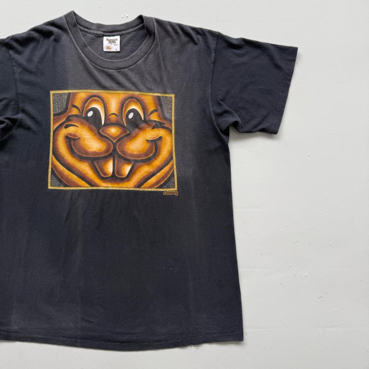 Black Cartoon Bunny 90s Vintage T-shirt - XL
