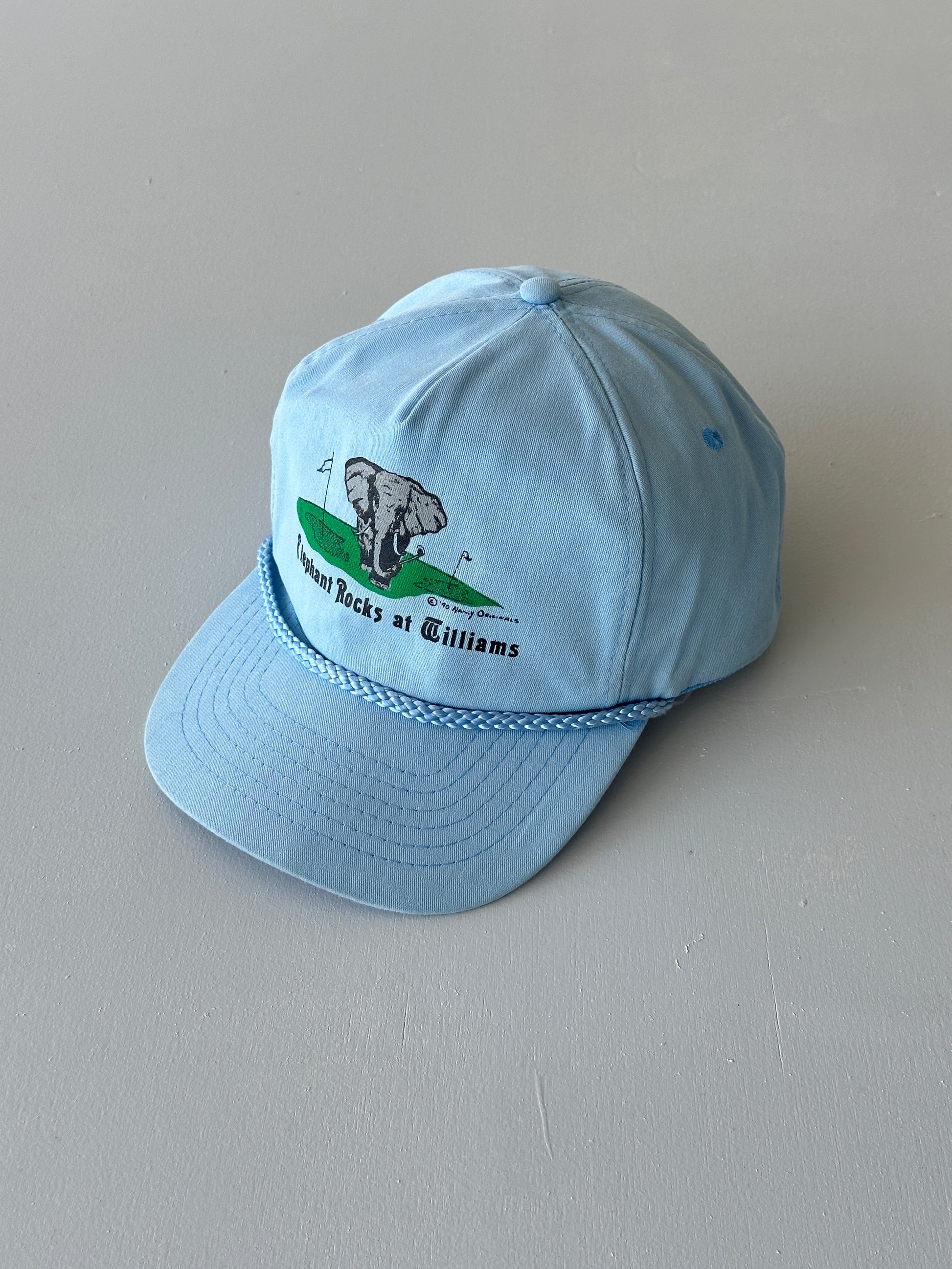 Light Blue Elephant Rocks at Williams Golf 90's Vintage SnapBack Trucker Cap