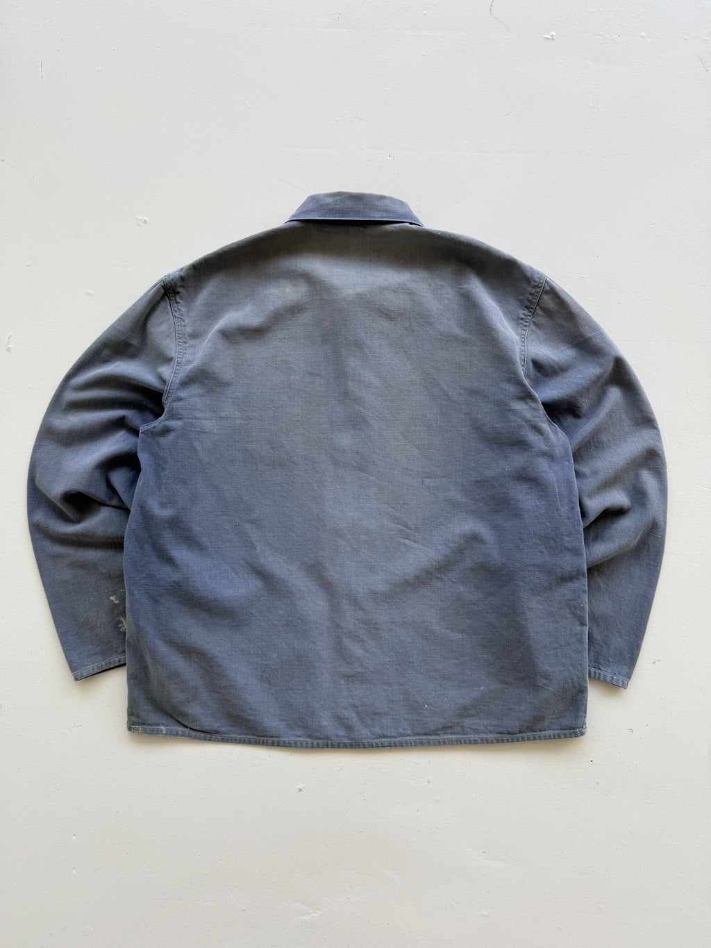 Thrashed Blue French Vintage Workwear Chore Jacket CH359 - Small