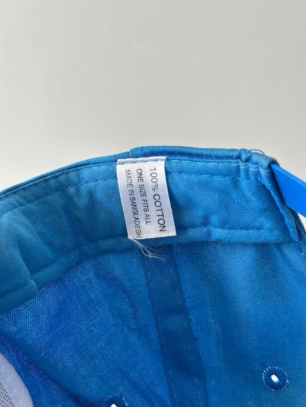 Blue Prunty Construction 90's Vintage SnapBack Trucker Cap