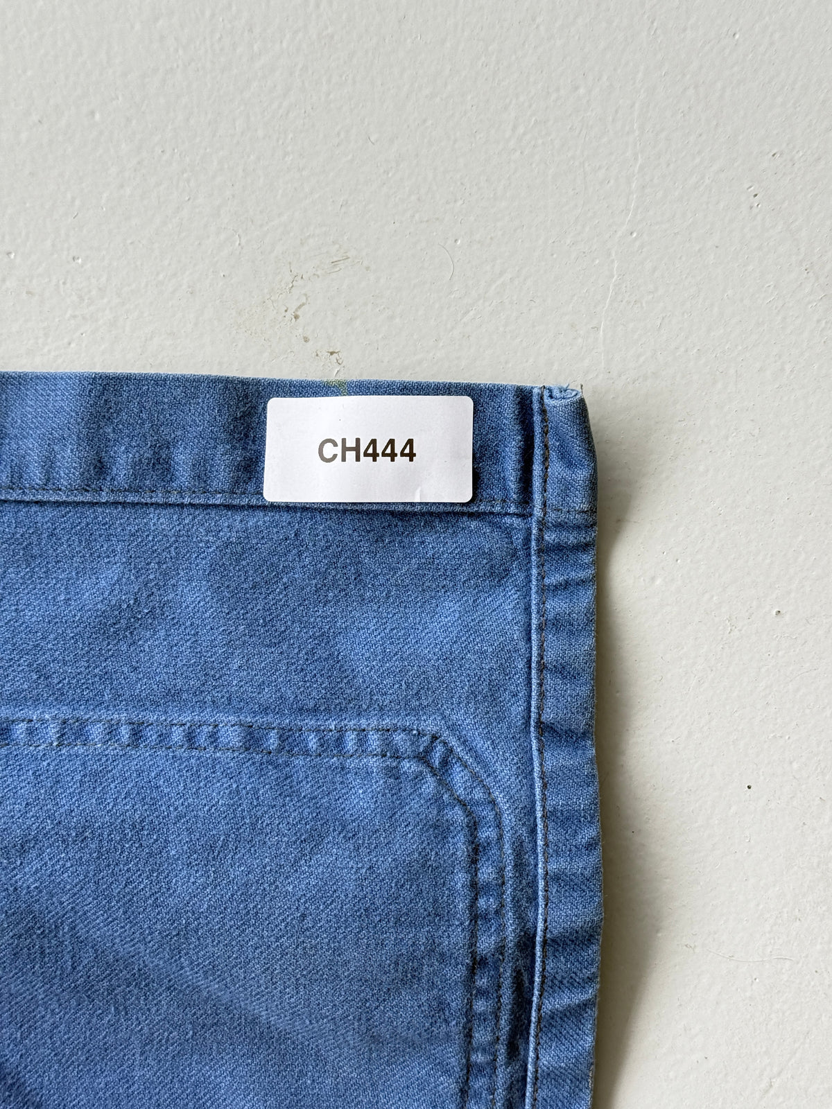 Thrashed Blue French 80's Vintage Workwear Chore Jacket CH444 - Small