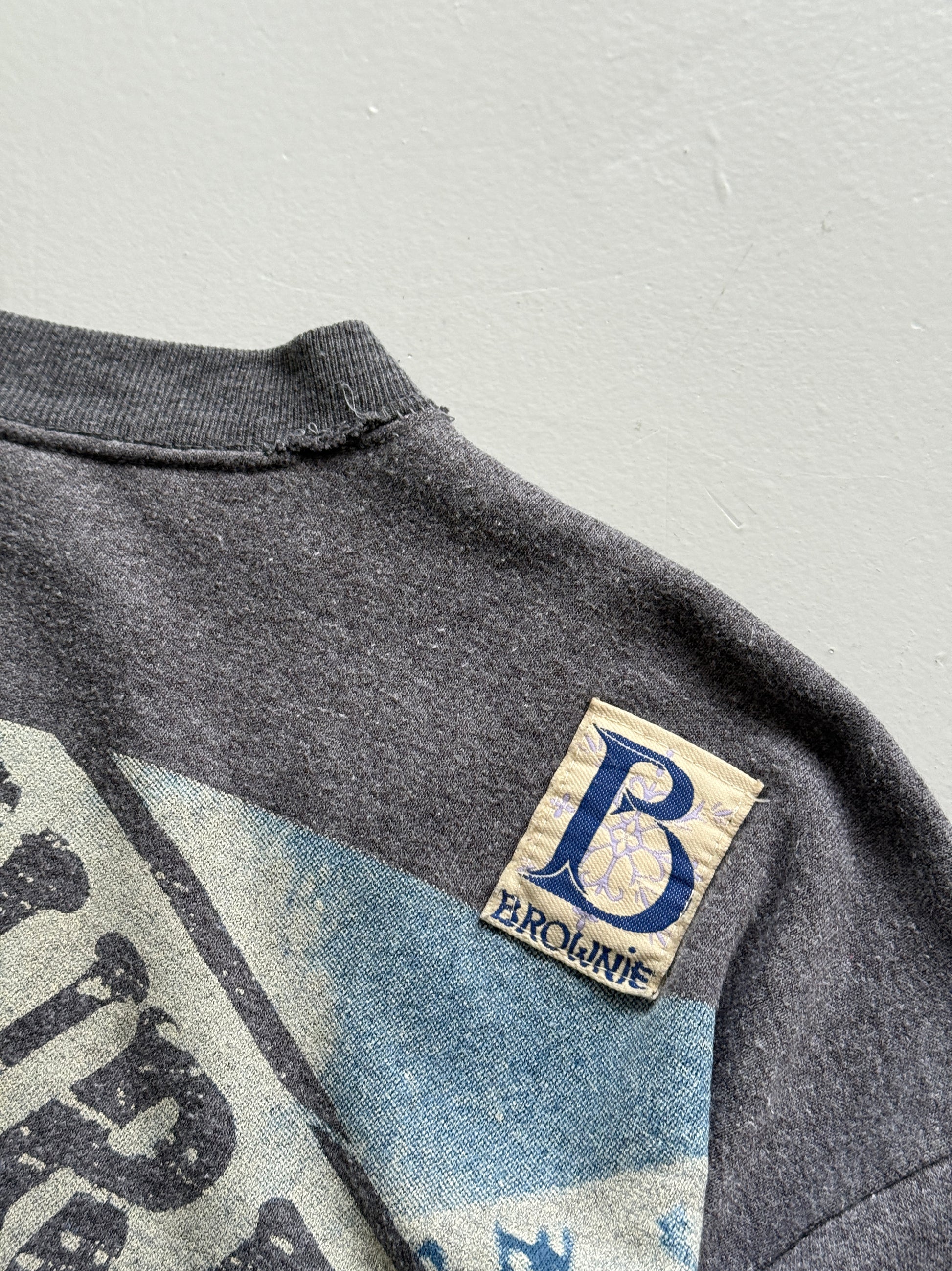 Grey Brownie 90's Vintage Surfer Graphic Sweatshirt Jumper - Small