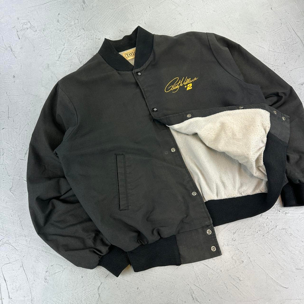 NASCAR 90s vintage black bomber jacket - Medium