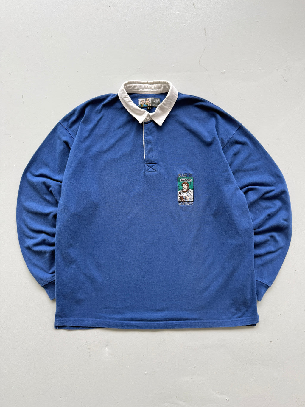 Studio Aventures Blake et Mortimer 1997 Vintage Rugby Polo Shirt - Large