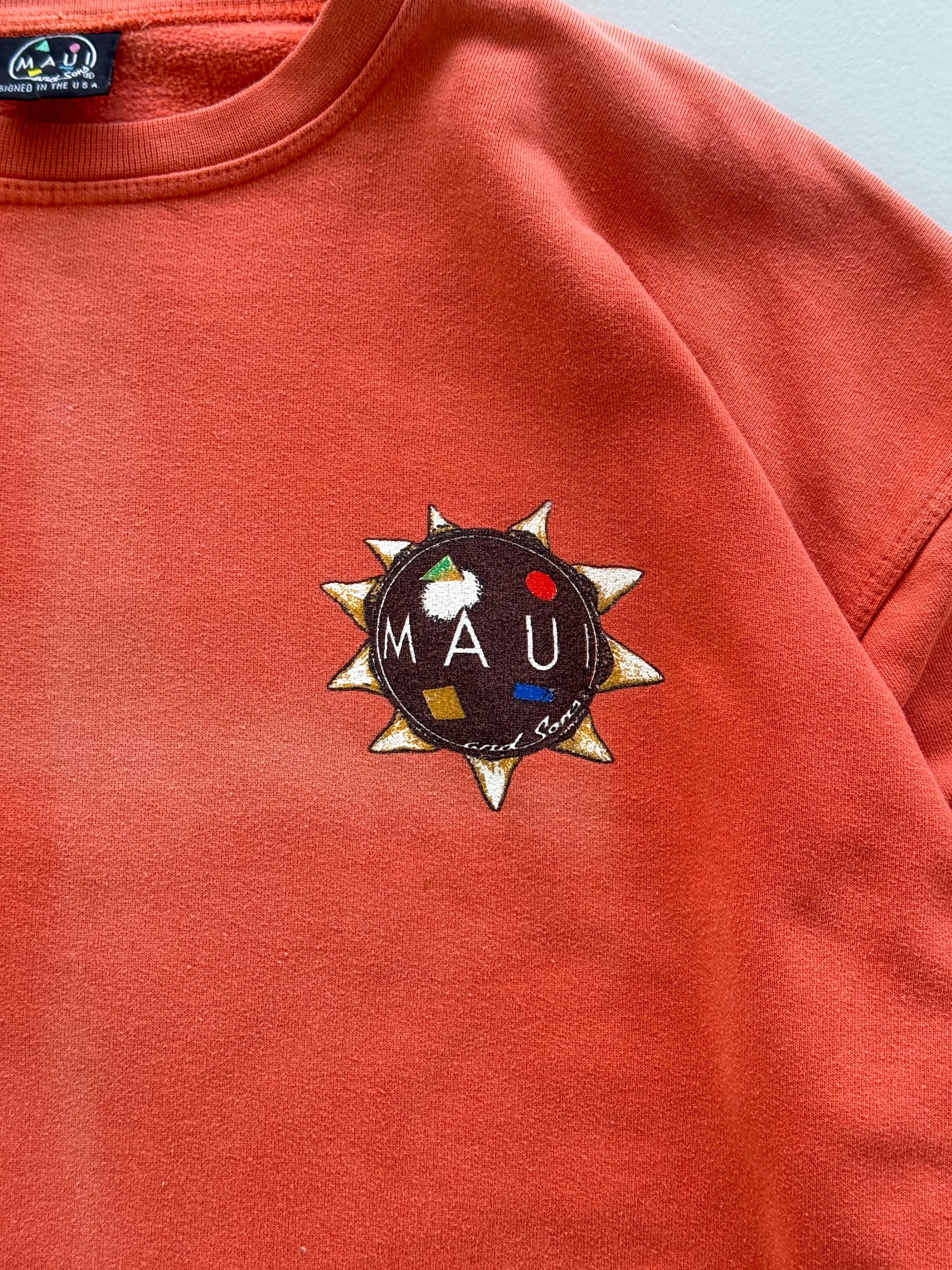 Maui and Sons Canoe Surfing 90's Vintage Sweatshirt - XL
