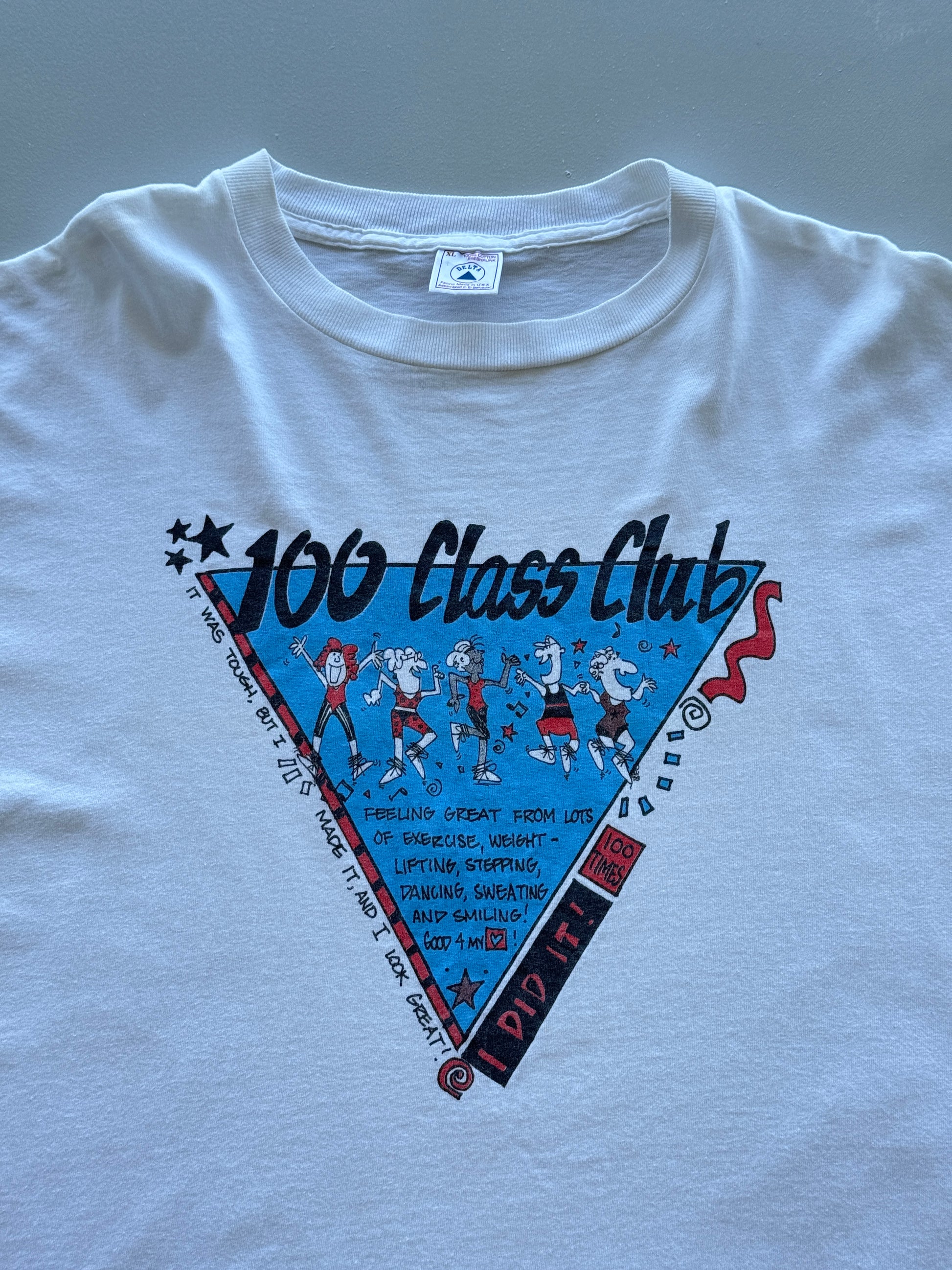 Delta 100 Class Club 90's Vintage Single Stitch T-Shirt - XL