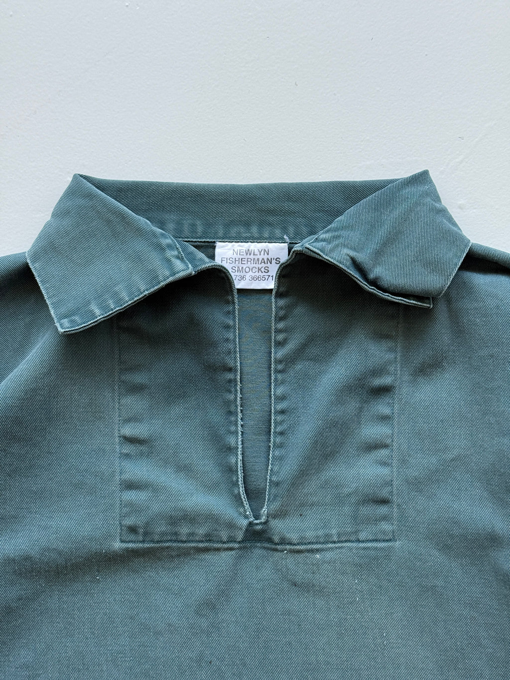 Newlyn Fisherman's Smocks Faded Green Vintage Fisherman Smock - XL