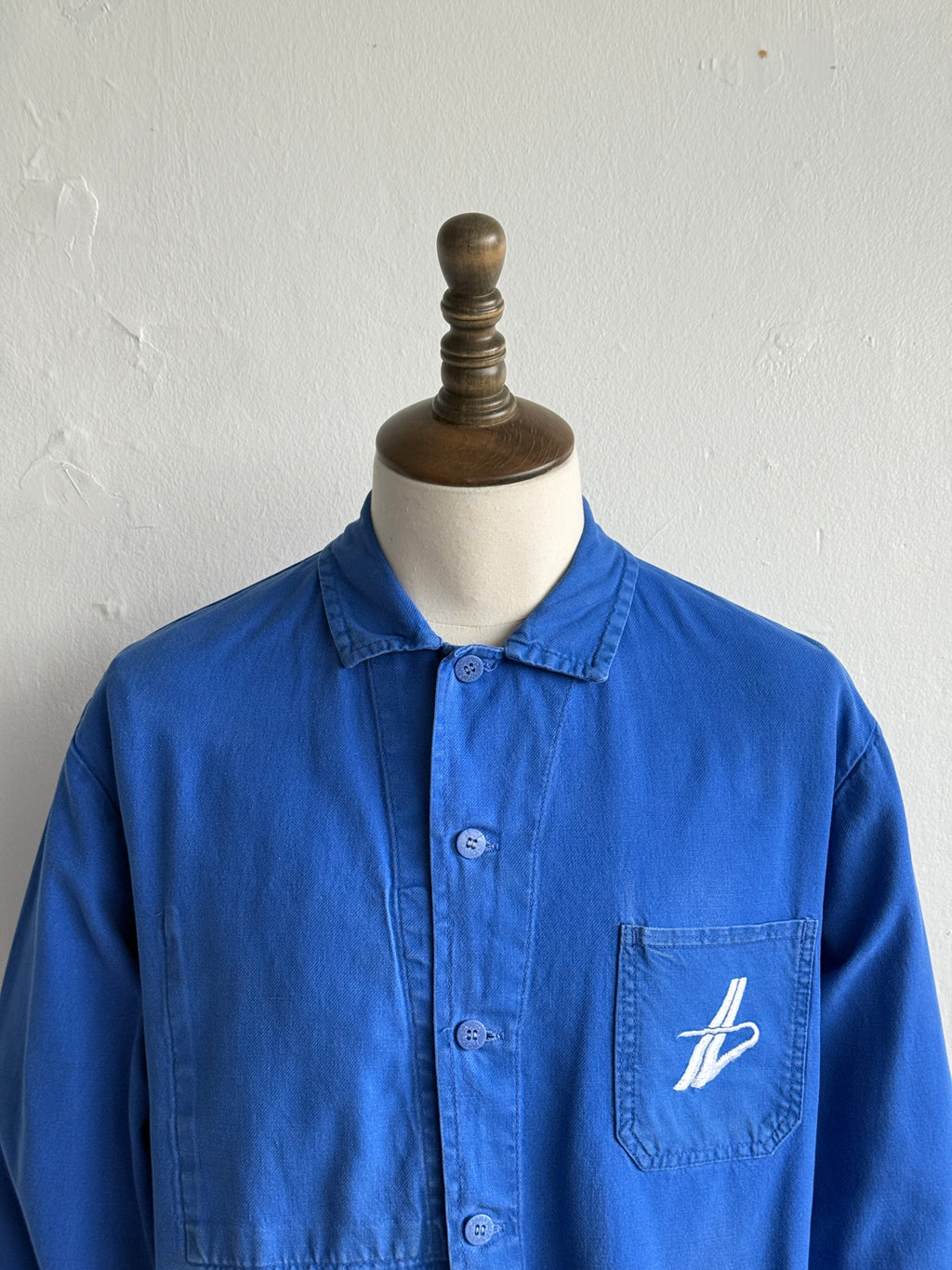 Blue French Beugnet 1960s Vintage Workwear Chore Jacket CH557 - Medium