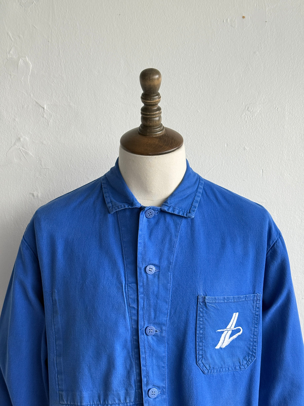 Blue French Beugnet 1960s Vintage Workwear Chore Jacket CH557 - Medium