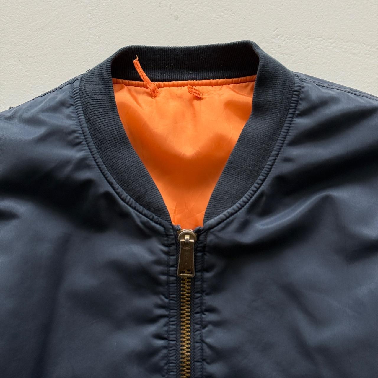 Navy Blue 80’s Vintage Bomber Jacket - XL