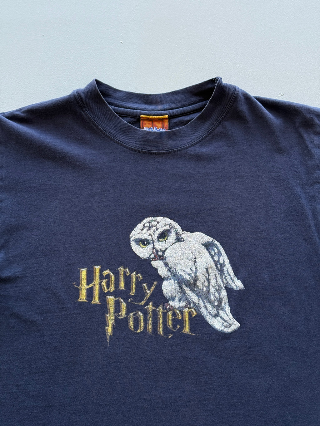 Navy Harry Potter Hedwig Y2K Vintage Graphic T-Shirt - XS/S