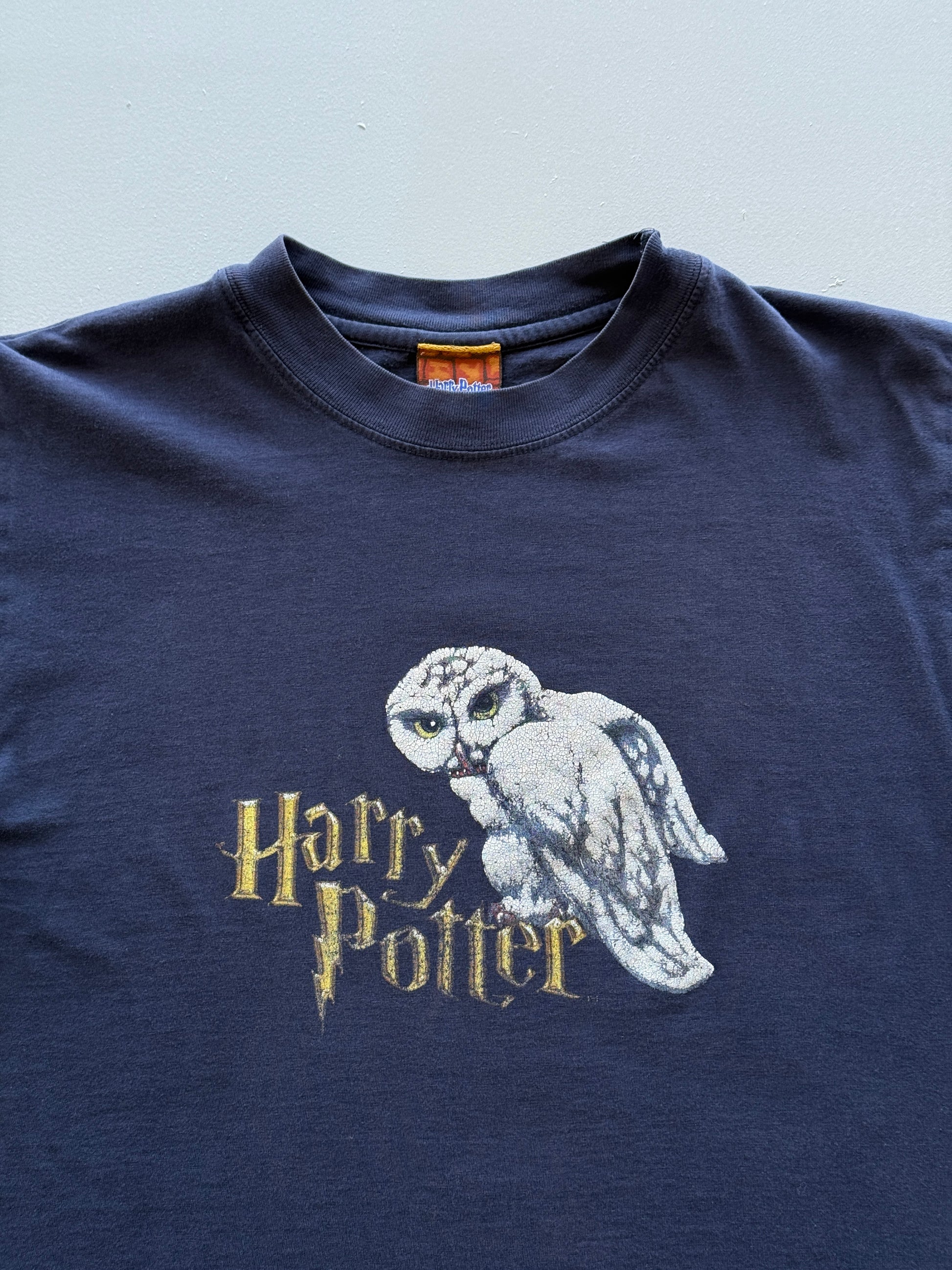 Navy Harry Potter Hedwig Y2K Vintage Graphic T-Shirt - XS/S