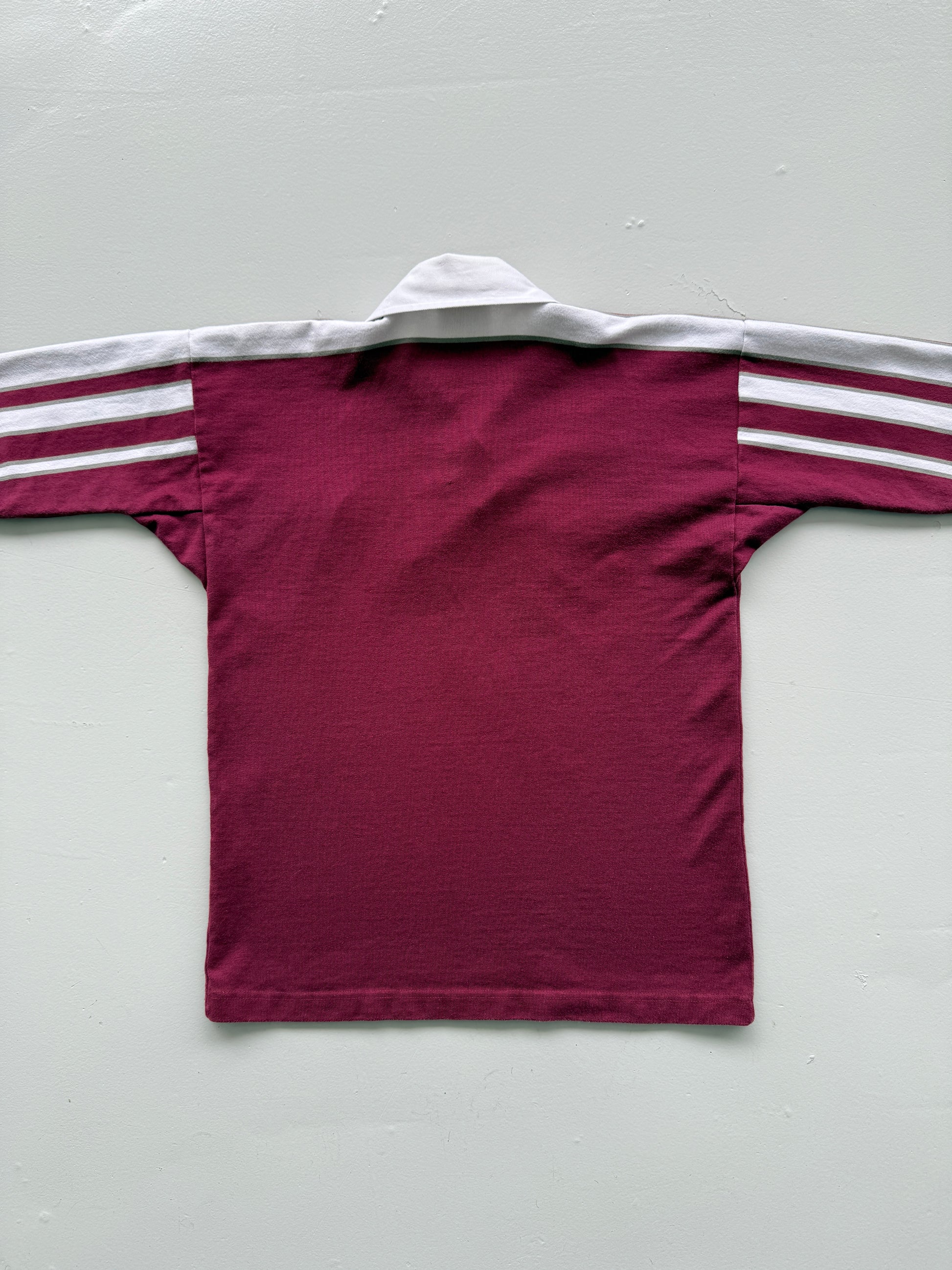 Maroon Queensland Origins 90's Vintage Long Sleeve Rugby League Jersey - Kids 10