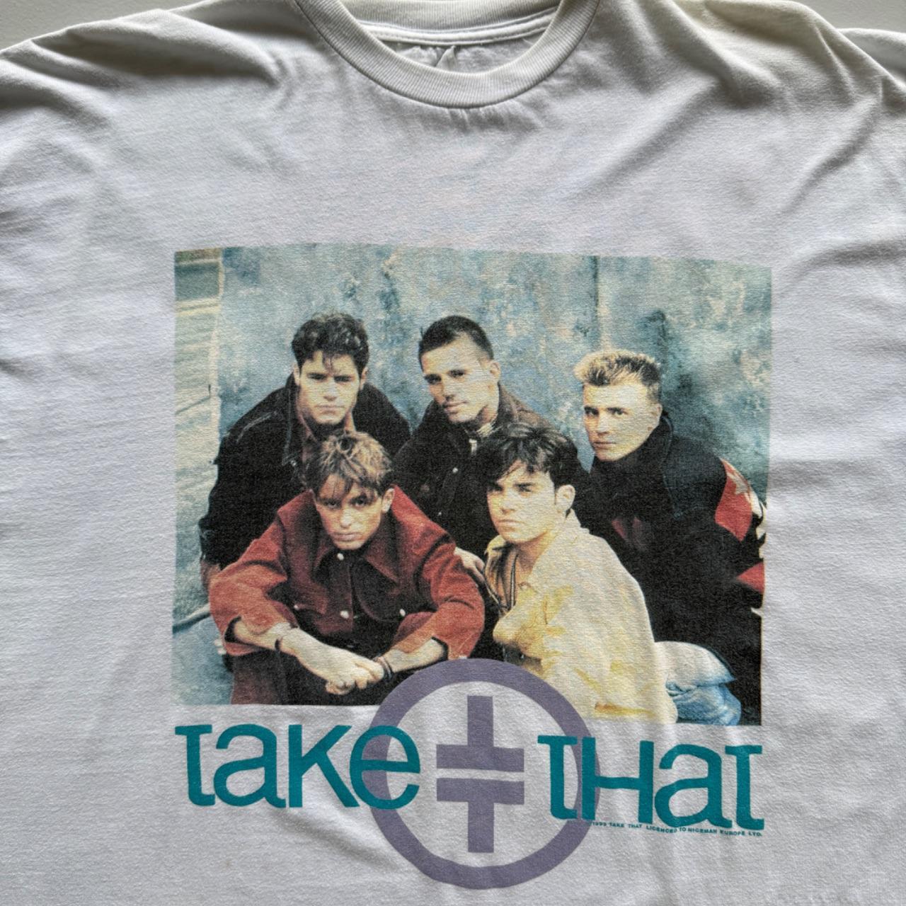 Light Blue Take That 90s Vintage Graphic Band T-Shirt - XL