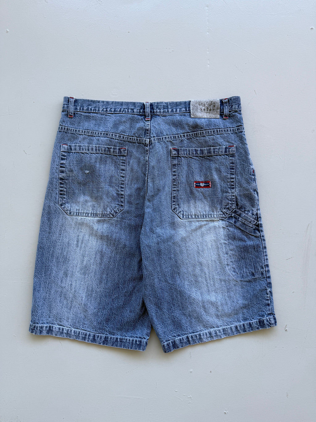 Blue Thirty Below 00's Vintage Y2K Baggy Hip Hop Style Denim Shorts - W38 x L12