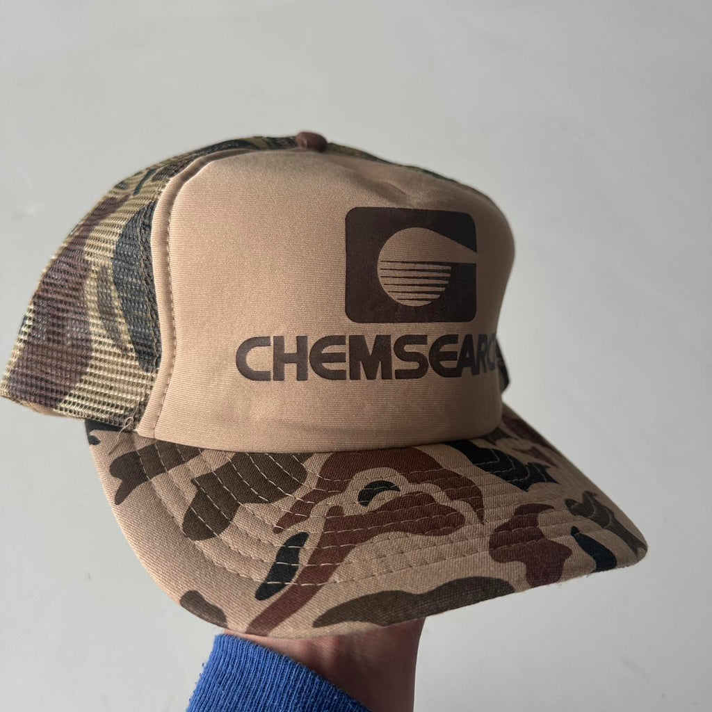 Camo Chemsearch Mesh and Foam Trucker SnapBack Cap