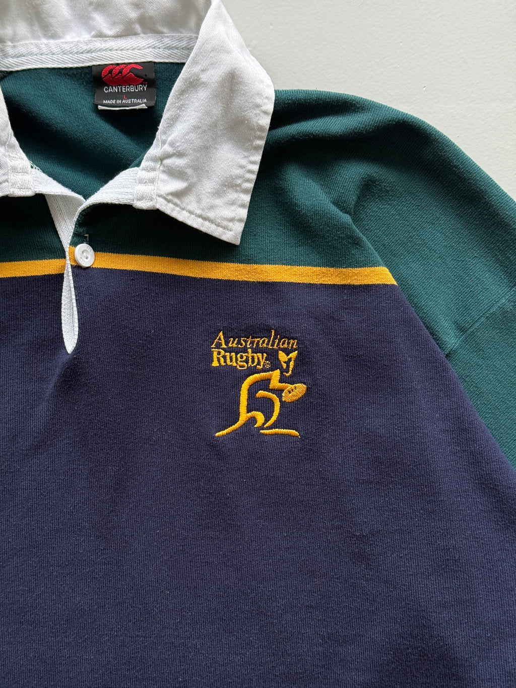 Navy Blue Australian Rugby 00's Vintage Training Jersey Polo - XL
