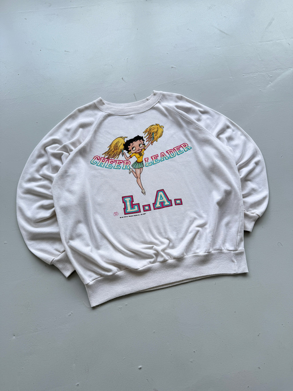 Betty Boop L.A. Cheerleader 80's Vintage Sweatshirt - XL