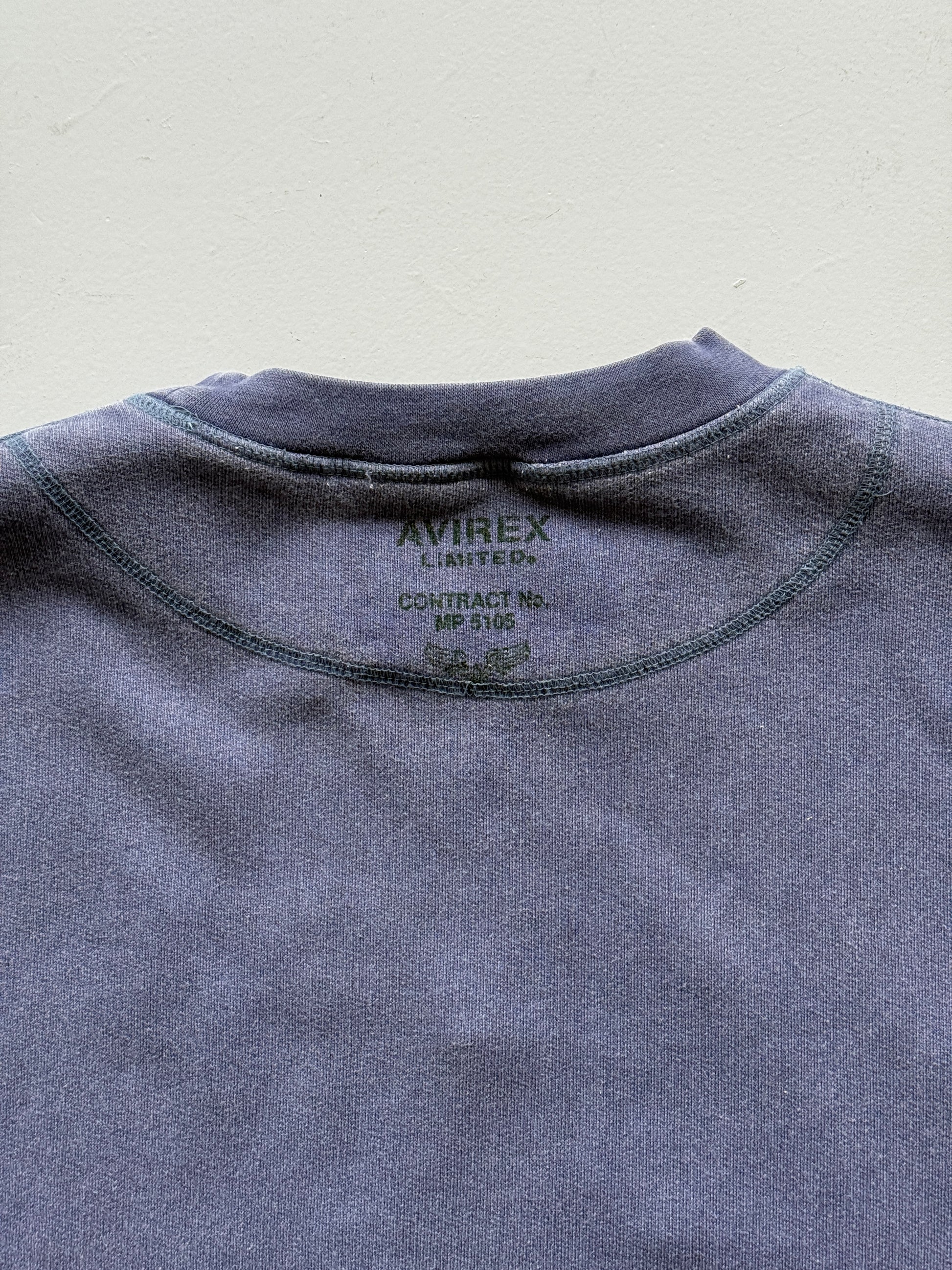 Light Blue / Purple Avirex 90's Vintage Graphic Sweatshirt Jumper - XL