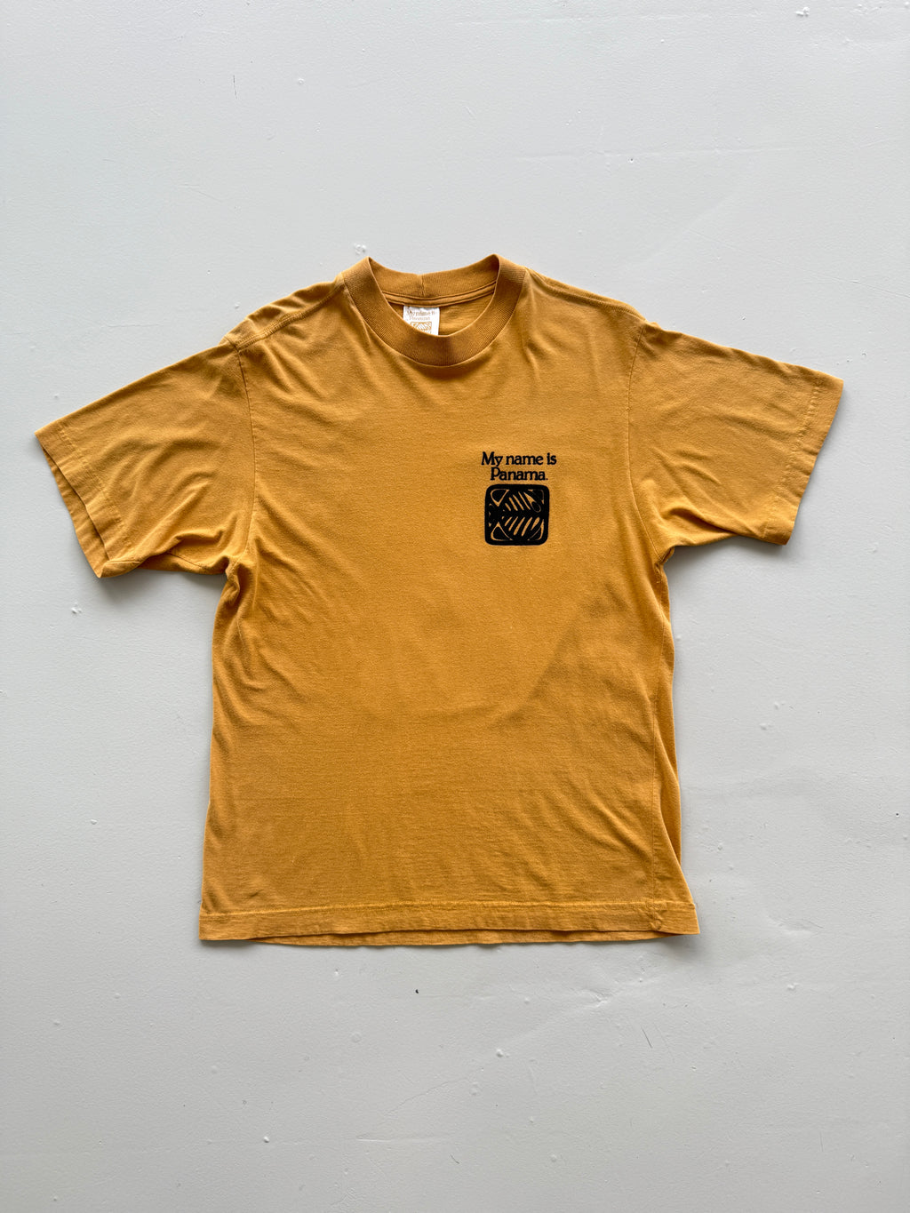 Yellow Panama 90's Vintage Single Stitch Surfwear Graphic T-Shirt - Medium